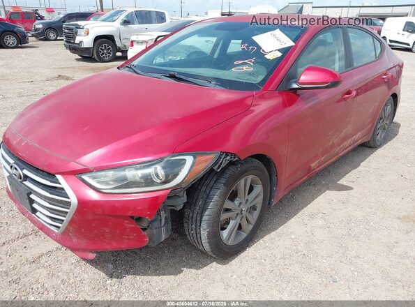 5NPD84LF2JH346007 2018 HYUNDAI ELANTRA Red Widok z przodu