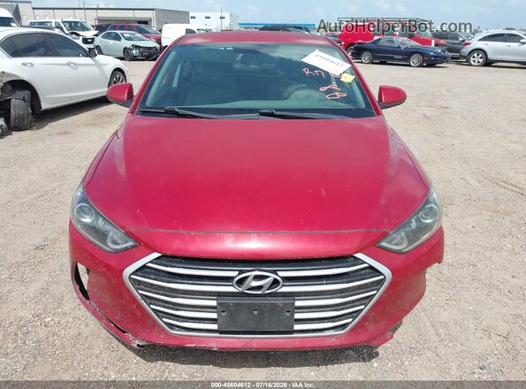 5NPD84LF2JH346007 2018 HYUNDAI ELANTRA Red Widok zestawu wskaźników