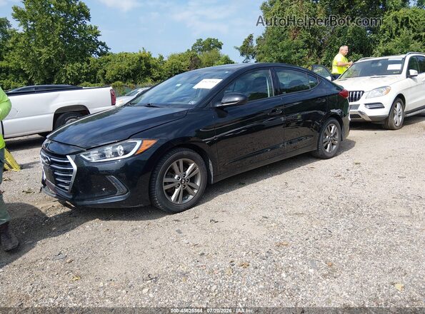 5NPD84LF2JH362448 2018 HYUNDAI ELANTRA Black წინა მარცხენა ხედი სამი მეოთხედიდან