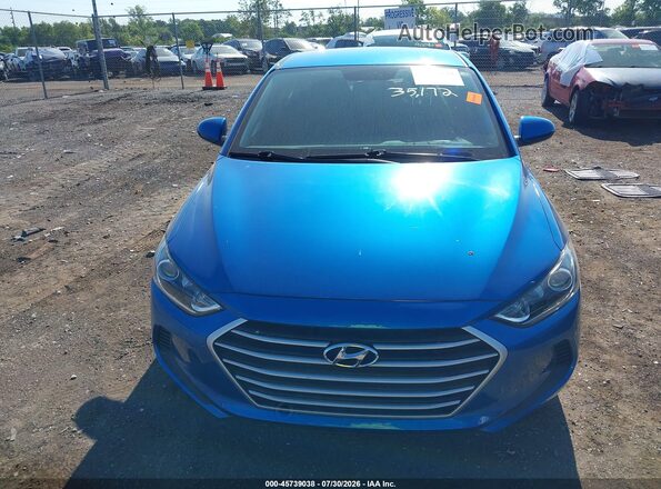 5NPD84LF2JH388757 2018 HYUNDAI ELANTRA Синий Вид щитка приборов
