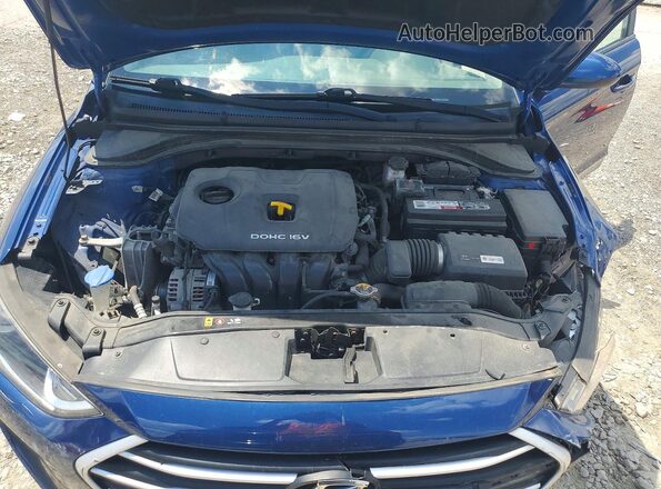 5NPD84LF2JH393943 2018 HYUNDAI ELANTRA Blue Вид задньої частини салону
