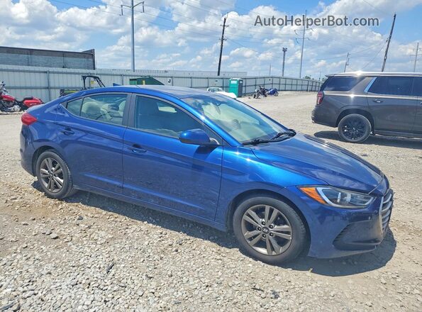 5NPD84LF2JH393943 2018 HYUNDAI ELANTRA Blue Передня права чверть