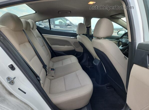 5NPD84LF2KH403923 2019 HYUNDAI ELANTRA Белый Вид задних сидений