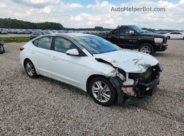 5NPD84LF2KH403923 2019 HYUNDAI ELANTRA Белый Передняя правая четверть
