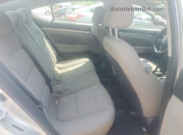 5NPD84LF2KH423007 2019 HYUNDAI ELANTRA Silver Rear seats view