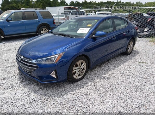 5NPD84LF2KH440566 2019 HYUNDAI ELANTRA Blue Vista tres cuartos delantera izquierda