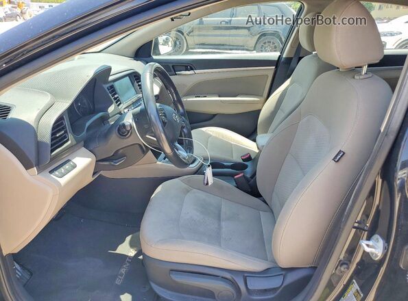 5NPD84LF2KH466598 2019 HYUNDAI ELANTRA Black წინა სალონის ხედი