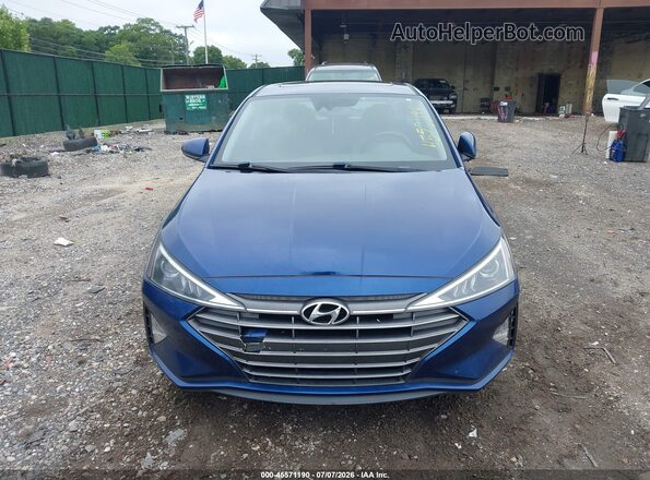 5NPD84LF2LH614038 2020 HYUNDAI ELANTRA Blue Вид щитка приладів