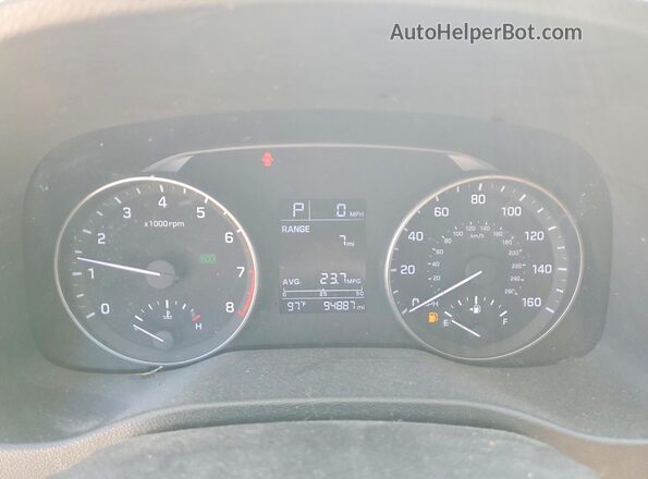 5NPD84LF3HH004639 2017 HYUNDAI ELANTRA Серебряный Вид щитка приборов