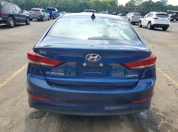 5NPD84LF3HH017424 2017 HYUNDAI ELANTRA Blue უკანა ხედი