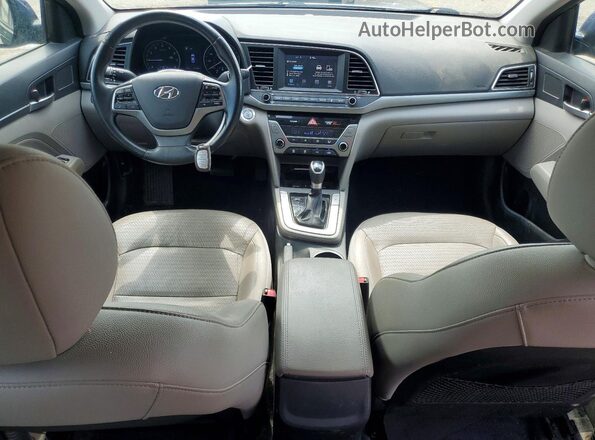 5NPD84LF3HH017424 2017 HYUNDAI ELANTRA Blue წინა პანელის ხედი