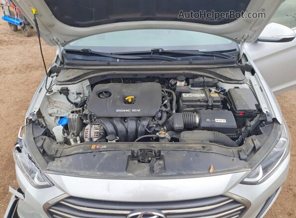 5NPD84LF3HH035423 2017 HYUNDAI ELANTRA Серебряный Вид задней части салона