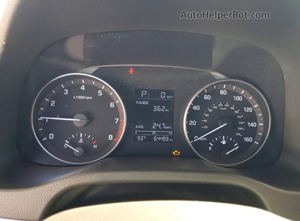 5NPD84LF3HH042968 2017 HYUNDAI ELANTRA Silver Вид щитка приладів