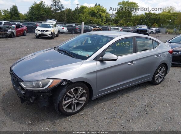 5NPD84LF3HH069927 2017 HYUNDAI ELANTRA Gray Vista tres cuartos delantera izquierda