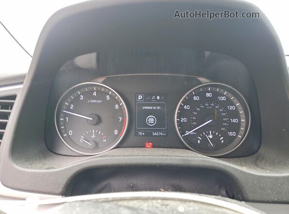 5NPD84LF3HH080488 2017 HYUNDAI ELANTRA Blue Vista del cuadro de instrumentos