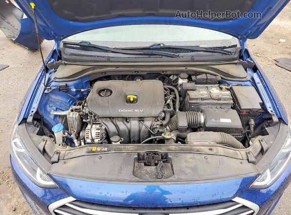 5NPD84LF3HH080488 2017 HYUNDAI ELANTRA Blue Vista interior trasera