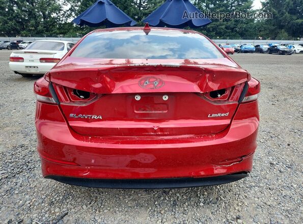 5NPD84LF3HH123890 2017 HYUNDAI ELANTRA Red უკანა ხედი