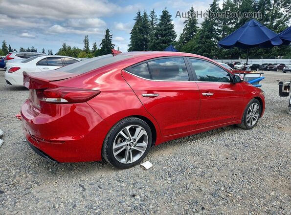 5NPD84LF3HH123890 2017 HYUNDAI ELANTRA Red უკანა მარჯვენა
