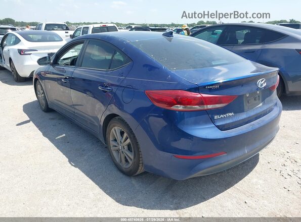 5NPD84LF3HH166707 2017 HYUNDAI ELANTRA Blue Rear left