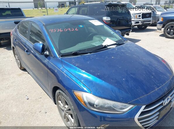 5NPD84LF3HH166707 2017 HYUNDAI ELANTRA Blue Front view