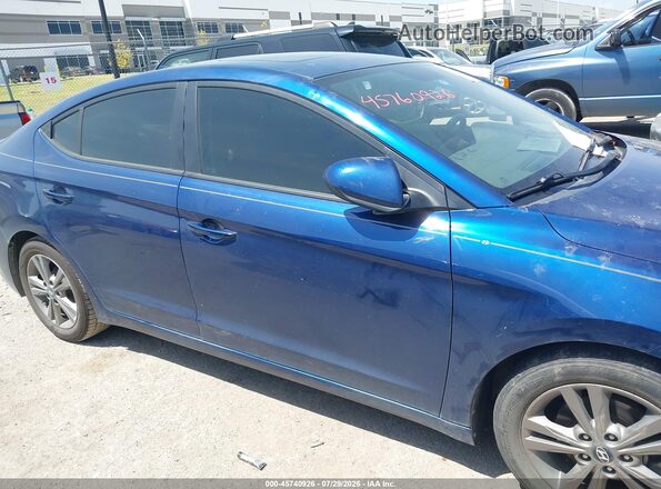 5NPD84LF3HH166707 2017 HYUNDAI ELANTRA Blue Rear interior view