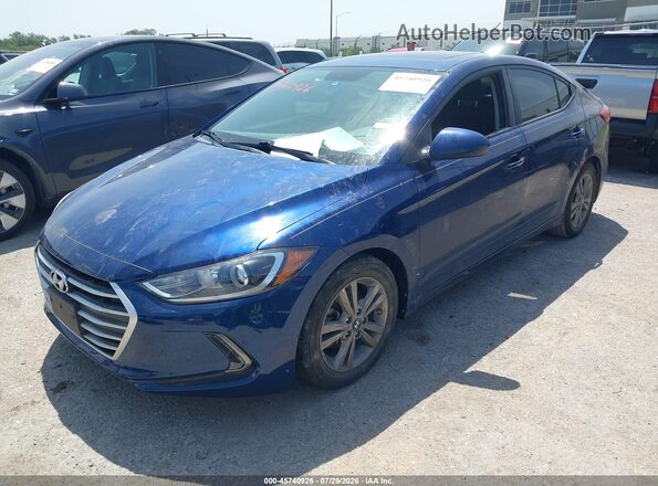 5NPD84LF3HH166707 2017 HYUNDAI ELANTRA Blue Front left