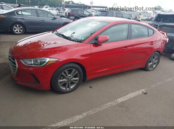 5NPD84LF3HH185712 2017 HYUNDAI ELANTRA Red Front left