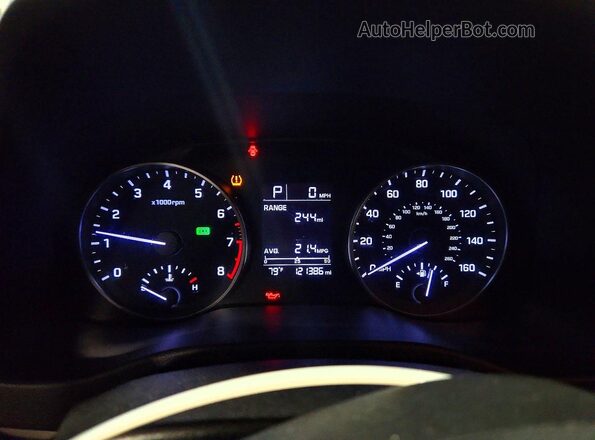 5NPD84LF3HH188674 2017 HYUNDAI ELANTRA White Instrument cluster view