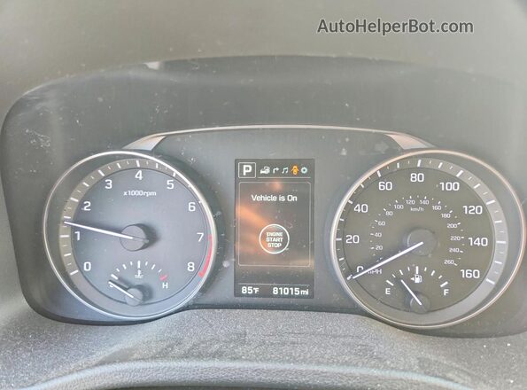 5NPD84LF3HH205571 2017 HYUNDAI ELANTRA Красный Вид щитка приборов