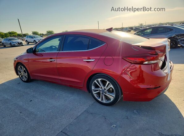 5NPD84LF3HH205571 2017 HYUNDAI ELANTRA Красный Задняя левая четверть