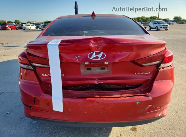 5NPD84LF3HH205571 2017 HYUNDAI ELANTRA Красный Вид сзади