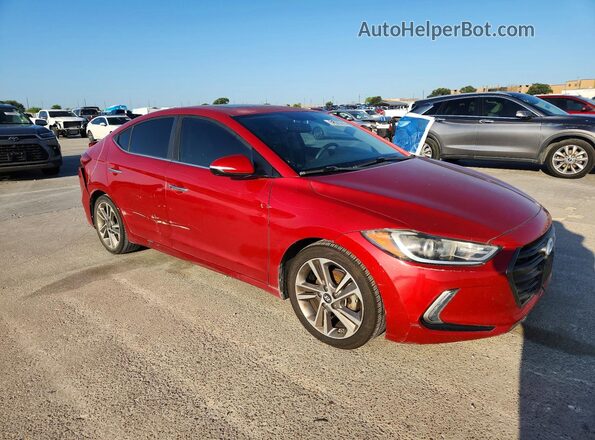 5NPD84LF3HH205571 2017 HYUNDAI ELANTRA Красный Передняя правая четверть