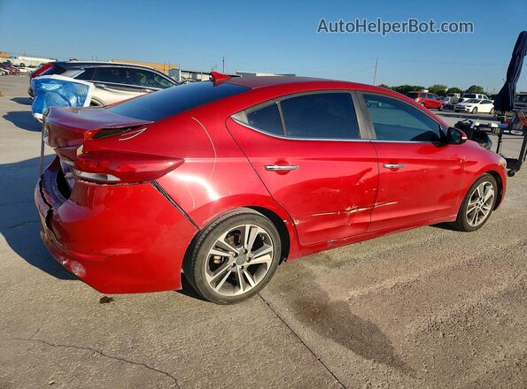 5NPD84LF3HH205571 2017 HYUNDAI ELANTRA Красный Задняя правая четверть