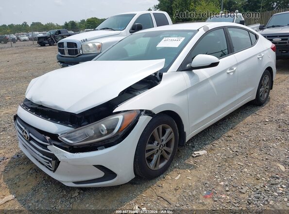 5NPD84LF3JH221128 2018 HYUNDAI ELANTRA White წინა მარცხენა ხედი სამი მეოთხედიდან