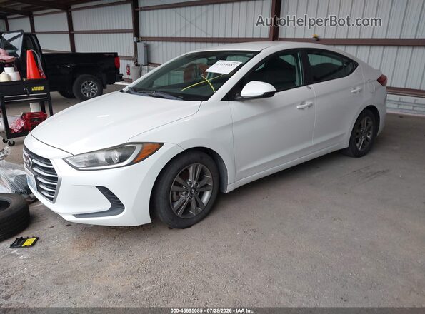 5NPD84LF3JH229200 2018 HYUNDAI ELANTRA White წინა მარცხენა ხედი სამი მეოთხედიდან