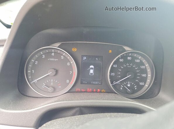 5NPD84LF3JH240312 2018 HYUNDAI ELANTRA Серебряный Вид щитка приборов