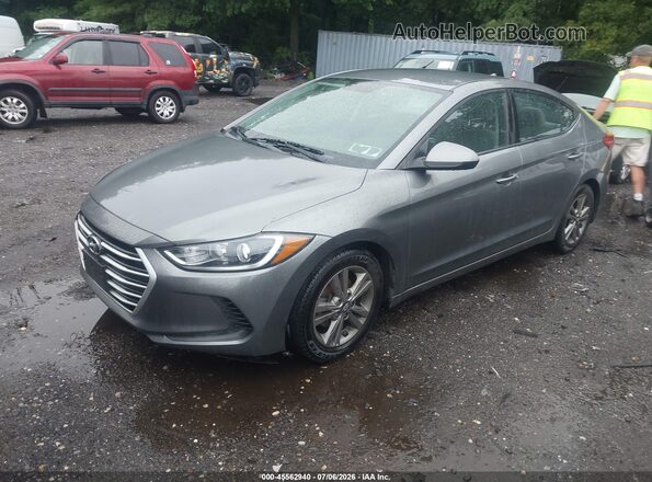 5NPD84LF3JH291177 2018 HYUNDAI ELANTRA Gray Vista tres cuartos delantera izquierda