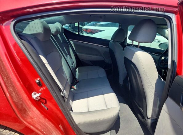 5NPD84LF3JH310312 2018 HYUNDAI ELANTRA Red უკანა სავარძლების ხედი