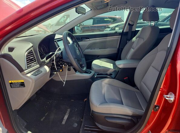 5NPD84LF3JH310312 2018 HYUNDAI ELANTRA Red წინა სალონის ხედი