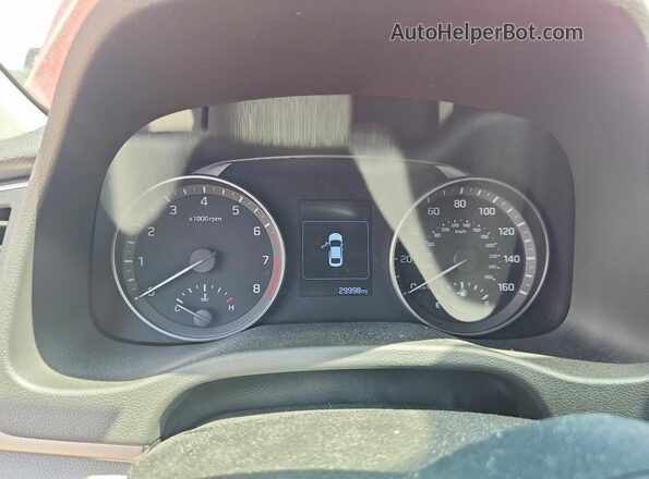 5NPD84LF3JH310312 2018 HYUNDAI ELANTRA Red ხელსაწყოთა პანელის ხედი