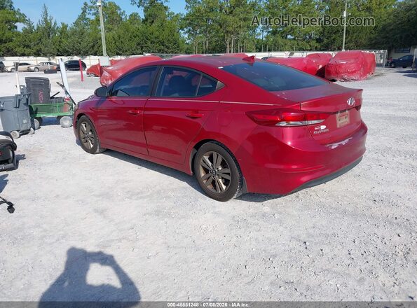 5NPD84LF3JH352284 2018 HYUNDAI ELANTRA Red Հետևի ձախ