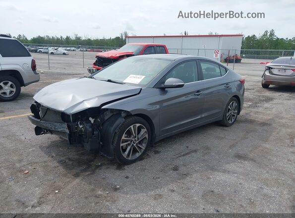 5NPD84LF3JH354780 2018 HYUNDAI ELANTRA Gray Front left