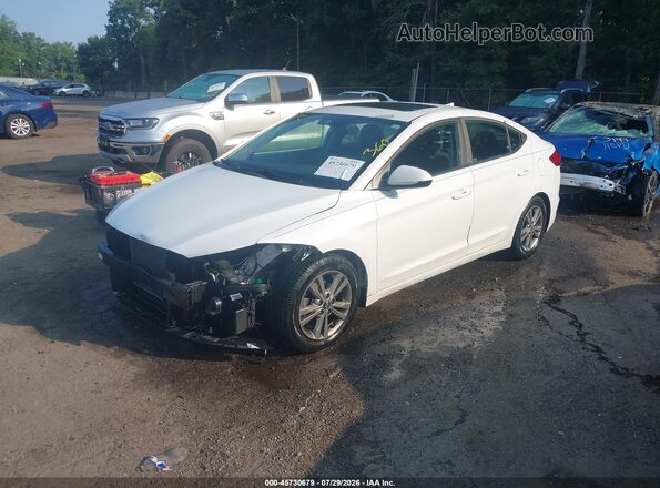 5NPD84LF3JH363592 2018 HYUNDAI ELANTRA White Առջևի ձախ երեք քառորդ տեսարան
