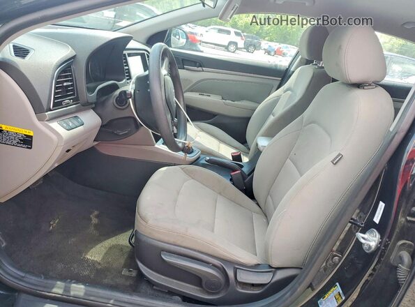 5NPD84LF3JH384281 2018 HYUNDAI ELANTRA Black Widok wnętrza z przodu