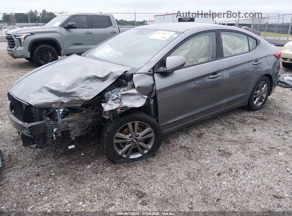 5NPD84LF3JH395135 2018 HYUNDAI ELANTRA Gray Передня ліва чверть
