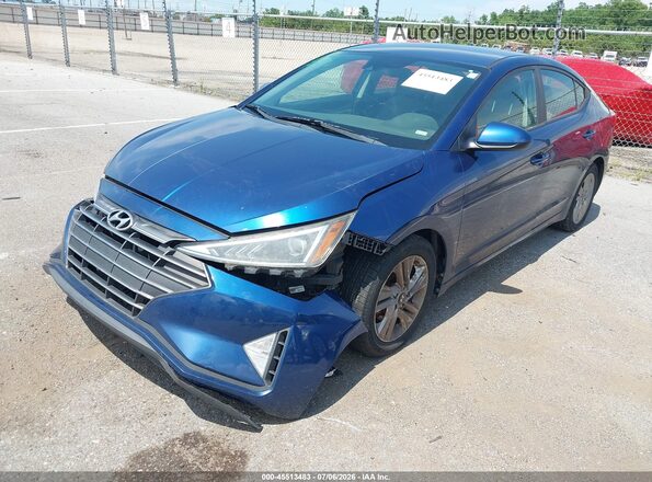 5NPD84LF3KH430984 2019 HYUNDAI ELANTRA Blue Передня ліва чверть
