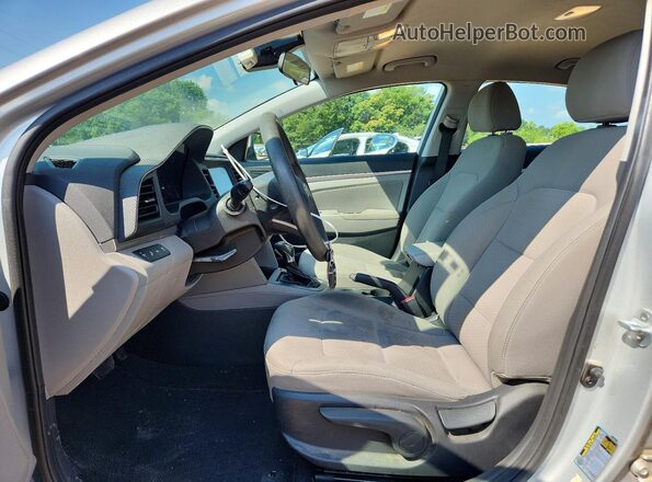 5NPD84LF3KH468070 2019 HYUNDAI ELANTRA Silver წინა სალონის ხედი