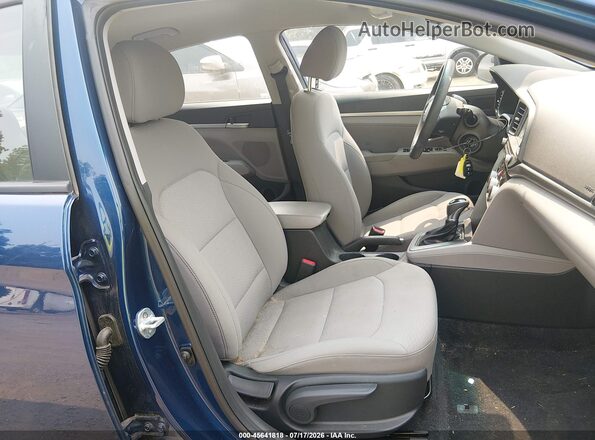 5NPD84LF3KH494099 2019 HYUNDAI ELANTRA Blue წინა სალონის ხედი