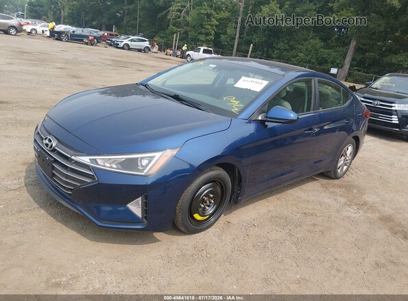 5NPD84LF3KH494099 2019 HYUNDAI ELANTRA Blue წინა მარცხენა ხედი სამი მეოთხედიდან