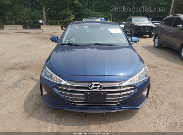 5NPD84LF3KH494099 2019 HYUNDAI ELANTRA Blue ხელსაწყოთა პანელის ხედი